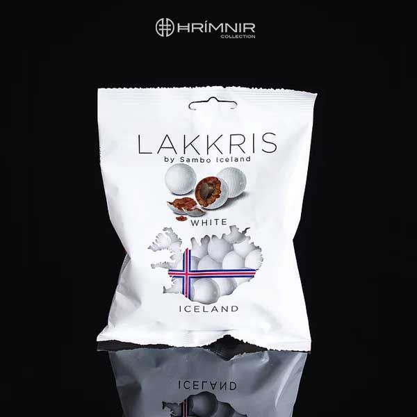 lakkrís white packages 